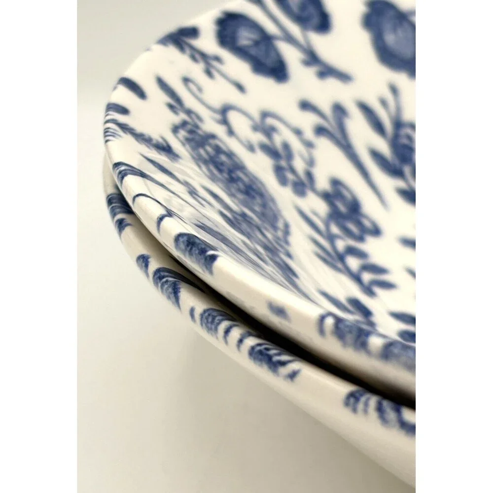 Royal Wessex by Churchill Victorian Calico Porcelain Salad Pasta Bowls Qty 2 NEW